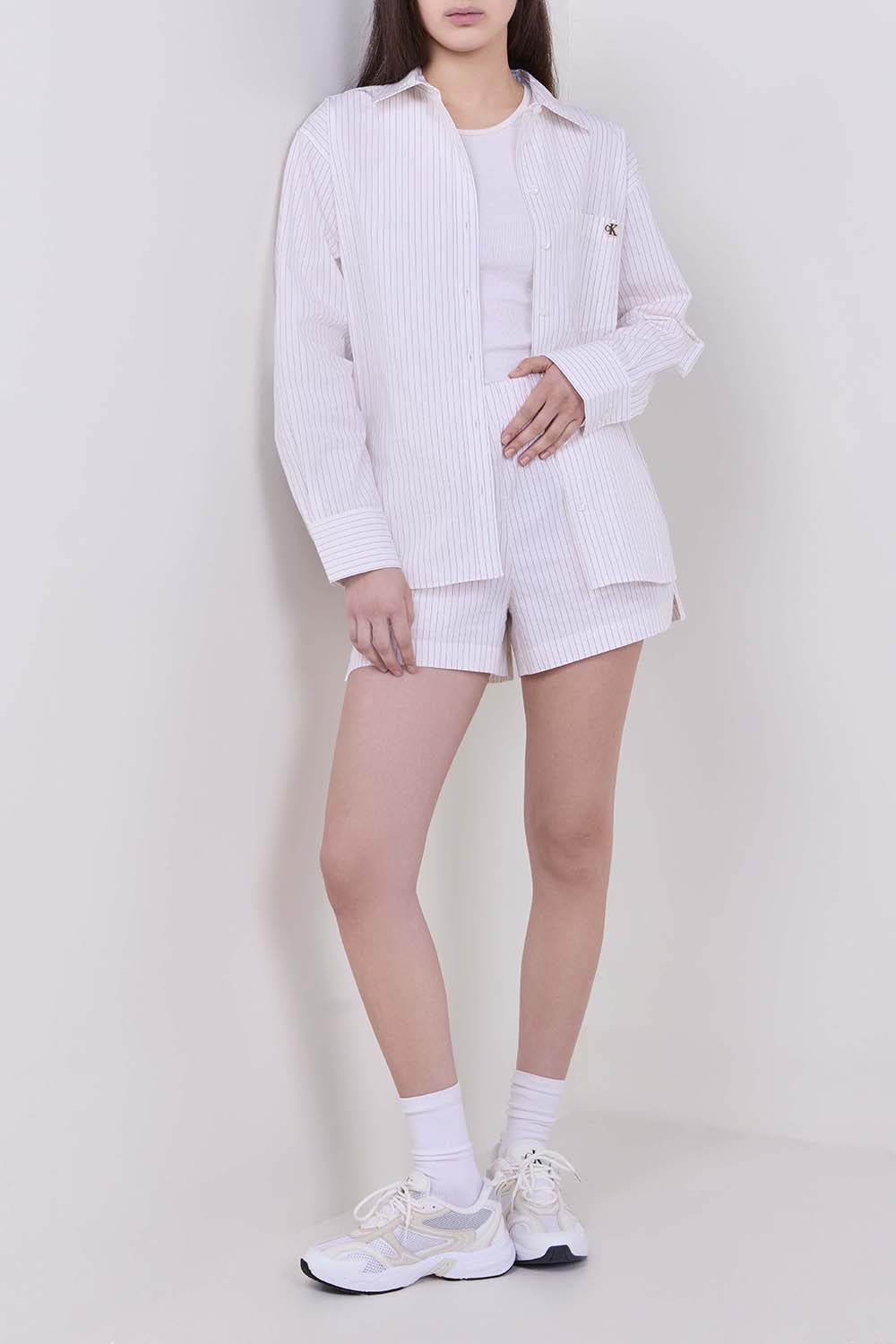 חולצה מכופתרת פסים